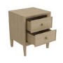 GRADE A1 - Solid Wood 2-Drawer Bedside Table - Georgie