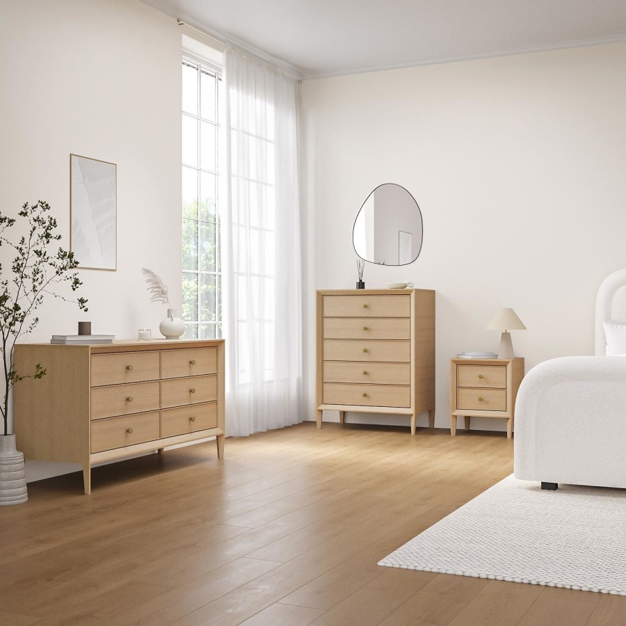 Solid Wood Chest of 5 Drawers - Georgie