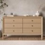 ALMOST PERFECT - Wide Solid Wood Chest of 6 Drawers - Georgie