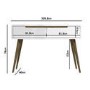 Large White Gloss Console Table with 2 Storage Drawers - Gia