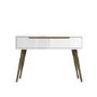 Large White Gloss Console Table with 2 Storage Drawers - Gia