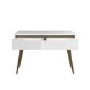 Large White Gloss Console Table with 2 Storage Drawers - Gia