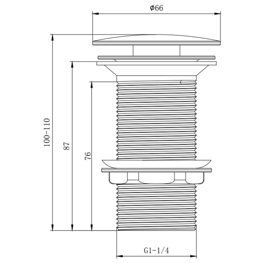 Gunmetal Unslotted Basin Waste - Arissa