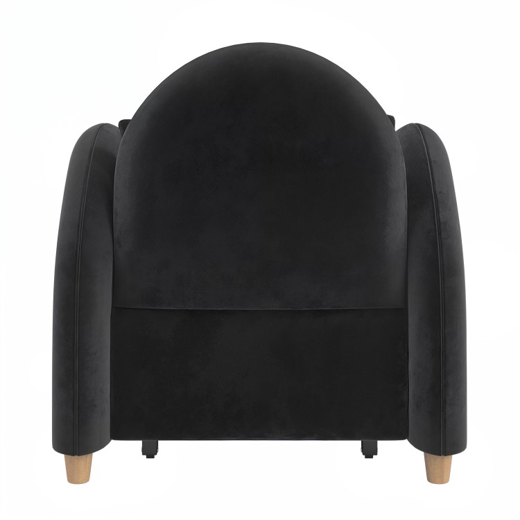 Dark Grey Velvet Chair Bed - Gene