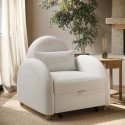 GNE002 Beige Boucle Chair Bed - Gene