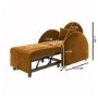 Caramel Velvet Armchair Bed - Gene