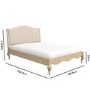 French Beige Linen King Size Bed Frame - Genevieve