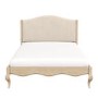 French Beige Linen King Size Bed Frame - Genevieve