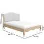 French Blue Linen King Size Bed Frame - Genevieve