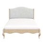 French Blue Linen King Size Bed Frame - Genevieve