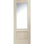 Internal Oak Andria with Clear Bevelled Glass and Raised Mouldings - Unfinished, 1981 x 762 x 35 mm