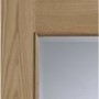 Internal Oak Andria with Clear Bevelled Glass and Raised Mouldings - Unfinished, 1981 x 838 x 35 mm