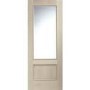Internal Oak Andria with Clear Bevelled Glass and Raised Mouldings - Unfinished, 1981 x 838 x 35 mm