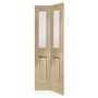 Internal Oak Malton Bi-Fold with Clear Bevelled Glass - Unfinished, 1981 x 762 x 35 mm