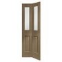 Internal Oak Malton Bi-Fold with Clear Bevelled Glass - Unfinished, 1981 x 762 x 35 mm