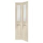 Internal Oak Malton Bi-Fold with Clear Bevelled Glass - Unfinished, 1981 x 762 x 35 mm