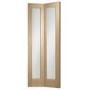 Internal Oak Pattern 10 Bi-Fold with Clear Glass - Unfinished, 1981 x 762 x 35 mm