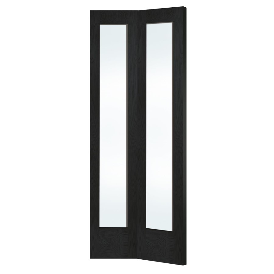 Internal Oak Pattern 10 Bi-Fold with Clear Glass - Unfinished, 1981 x 762 x 35 mm