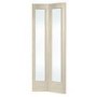 Internal Oak Pattern 10 Bi-Fold with Clear Glass - Unfinished, 1981 x 762 x 35 mm