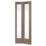 Internal Oak Pattern 10 Bi-Fold with Clear Glass - Unfinished, 1981 x 762 x 35 mm