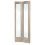 Internal Oak Pattern 10 Bi-Fold with Clear Glass - Unfinished, 1981 x 762 x 35 mm