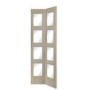 Internal Oak Shaker 4 Panel Bi-Fold Door with Clear Glass - Unfinished, 1981 x 762 x 35 mm