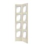 Internal Oak Shaker 4 Panel Bi-Fold Door with Clear Glass - Unfinished, 1981 x 762 x 35 mm