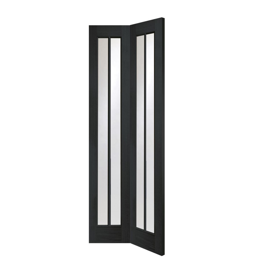 Worcester Internal Oak Bi-Fold Door with Clear Glass - Unfinished, 1981 x 686 x 35 mm