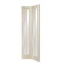 Worcester Internal Oak Bi-Fold Door with Clear Glass - Unfinished, 1981 x 762 x 35 mm