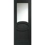 Internal Oak Calabria with Clear Bevelled Glass and Raised Mouldings - Unfinished, 1981 x 838 x 35 mm