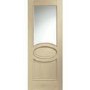 Internal Oak Calabria with Clear Bevelled Glass and Raised Mouldings - Unfinished, 1981 x 838 x 35 mm
