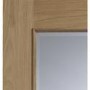 Internal Oak Half-Glazed Door with Clear Bevelled Glass - Unfinished - 2040 x 726 x 40mm - Calabria - XL Joinery