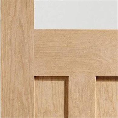 Internal Oak Glazed 1930s Door with Opaque Glass - Unfinished - 1981 x 762 x 35mm - DX - XL Joinery