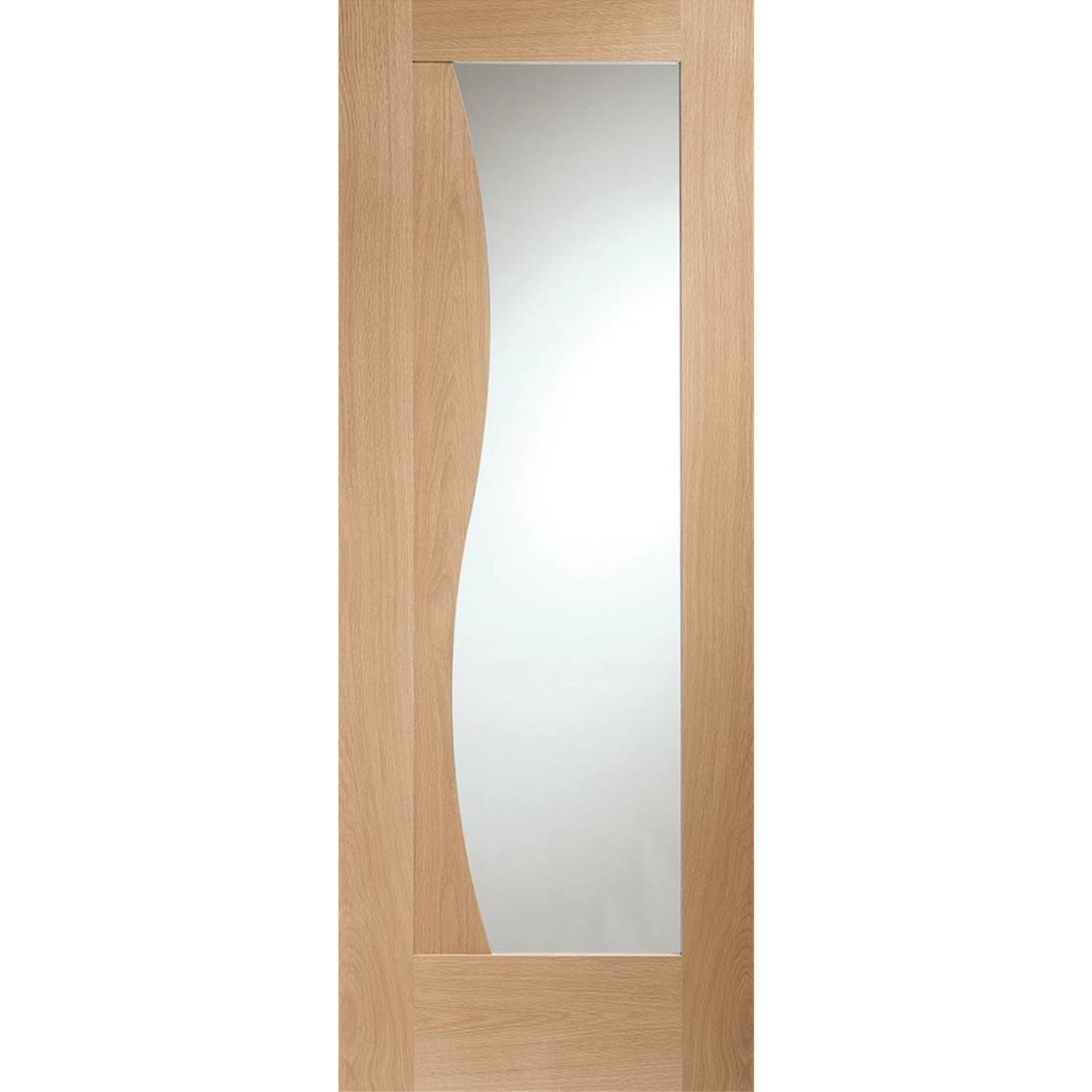 Xl Joinery Grain Internal Oak Fully-Glazed Door With Clear Glass - Unfinished - 1981 X 686 X 35Mm - Emilia Essential