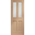 PFGOMAL27-FD Internal Oak FD30 Fire Door with Clear Glass - Pre-Finished - 1981 x 686 x 44mm - Victoria - XL Joinery