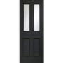 Malton With Raised Mouldings Internal Oak Door with Clear Bevelled Glass - Unfinished, 1981 x 762 x 35 mm