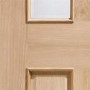 Malton With Raised Mouldings Internal Oak Door with Clear Bevelled Glass - Unfinished, 1981 x 762 x 35 mm