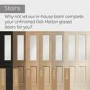 Internal Oak Malton Door with Clear Bevelled Glass - Unfinished, 1981 x 762 x 35 mm