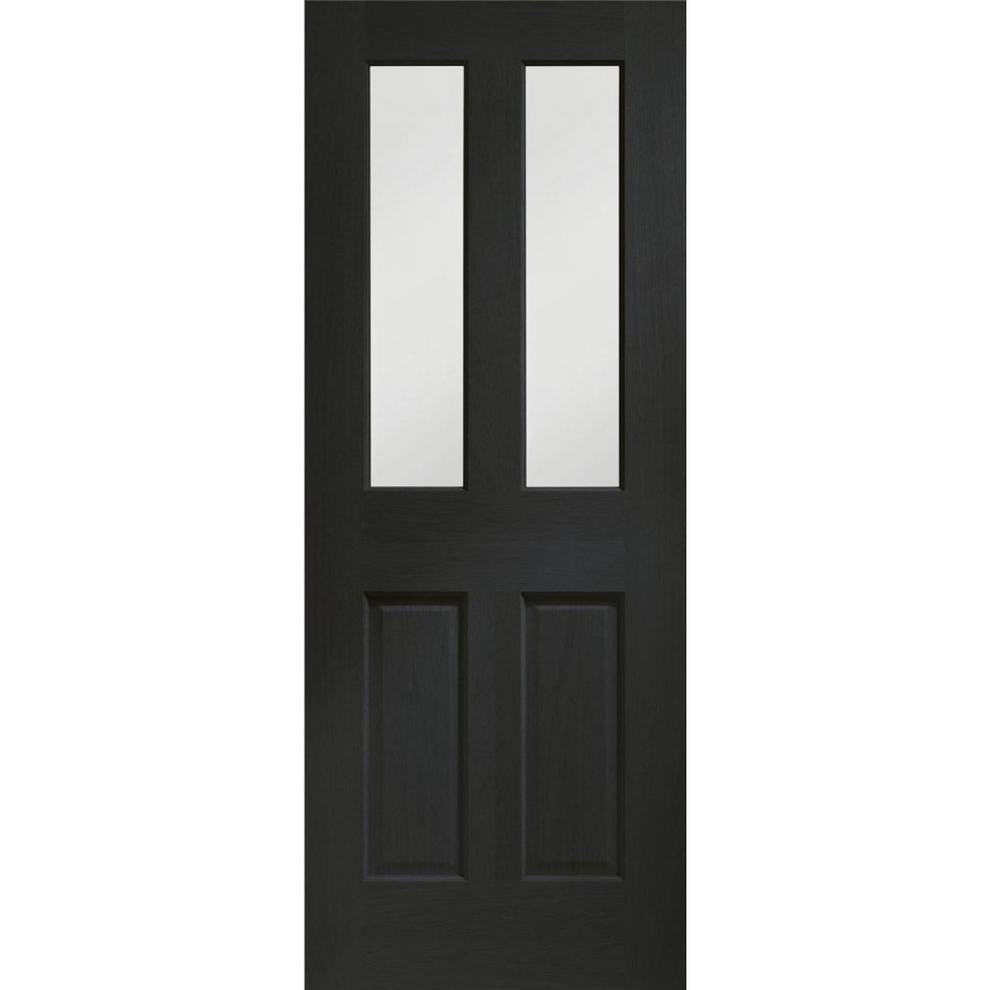 Internal Oak Malton Door with Clear Bevelled Glass - Unfinished, 1981 x 762 x 35 mm