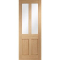 Malton Shaker Internal Oak Door with Clear Glass - Unfinished, 1981 x 838 x 35 mm