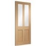 Malton Shaker Internal Oak Door with Clear Glass - Unfinished, 1981 x 838 x 35 mm