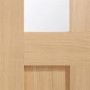 Malton Shaker Internal Oak Door with Clear Glass - Unfinished, 1981 x 838 x 35 mm