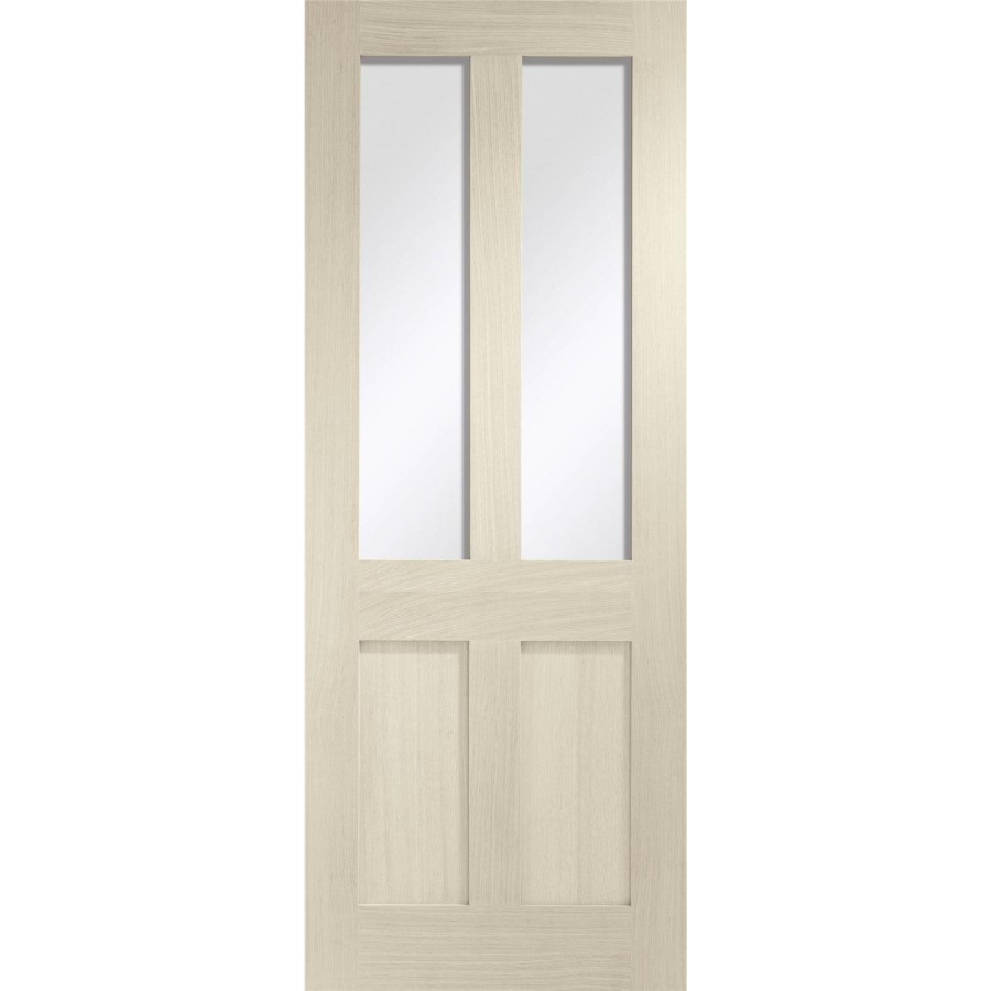 Malton Shaker Internal Oak Door with Clear Glass - Unfinished, 1981 x 838 x 35 mm
