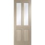 Malton Shaker Internal Oak Door with Clear Glass - Unfinished, 2040 x 826 x 40 mm