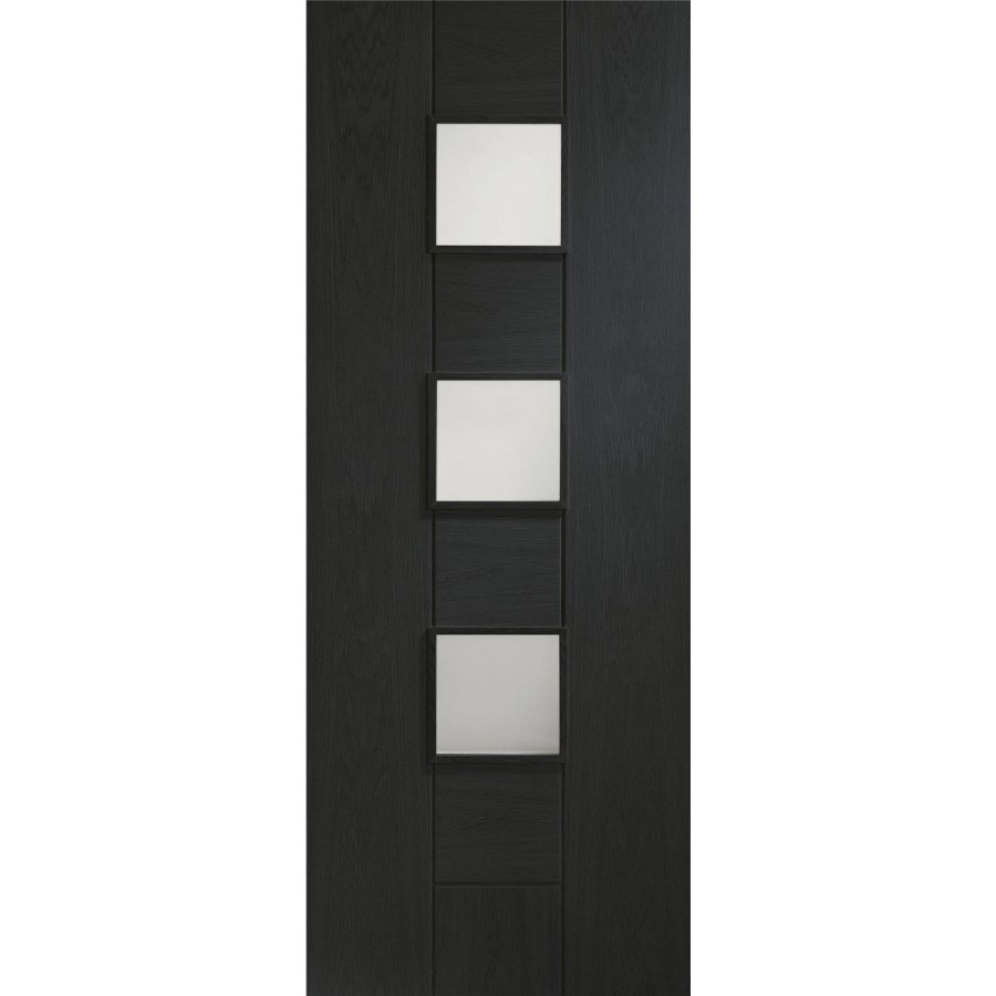 Internal Oak Messina with Obscure Glass - Unfinished, 2040 x 726 x 40 mm