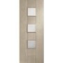 Internal Oak Messina with Obscure Glass - Unfinished, 2040 x 726 x 40 mm