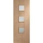 Internal Oak Messina with Obscure Glass - Unfinished, 2040 x 826 x 40 mm