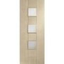 Internal Oak Messina with Obscure Glass - Unfinished, 2040 x 826 x 40 mm