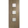 Internal Oak Messina with Obscure Glass - Unfinished, 2040 x 826 x 40 mm