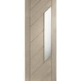 Internal Oak Monza with Obscure Glass - Unfinished, 2040 x 826 x 40 mm